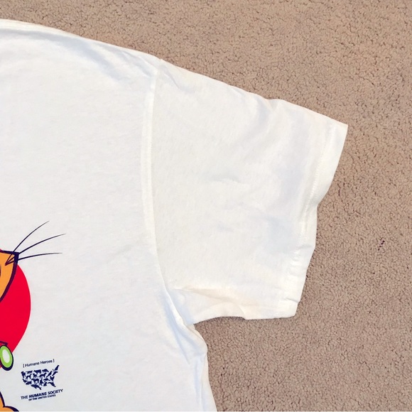 The Humane Society Pet Lover Graphic Tee Adult Large White Dog Cat Adopt Love - Picture 6 of 8